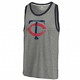 Minnesota Twins Distressed Team Tank Top - Ash,baseball caps,new era cap wholesale,wholesale hats